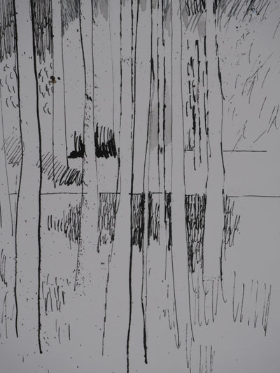 Maurice GENIS : Le petit bois, Dessin original signé