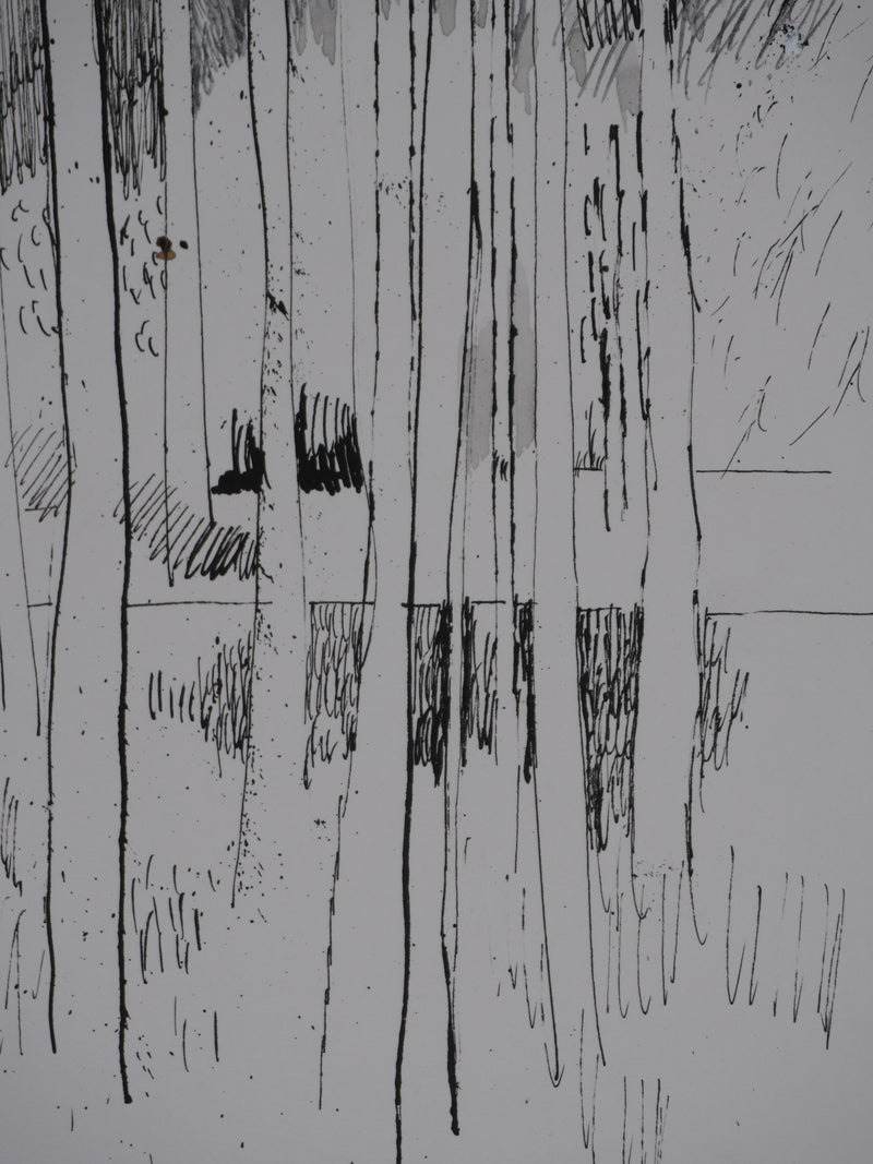 Maurice GENIS : Le petit bois, Dessin original signé