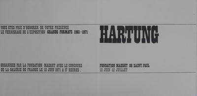 Hans HARTUNG : Le voile de lumière, Abstraction noire et jaune, Gravure