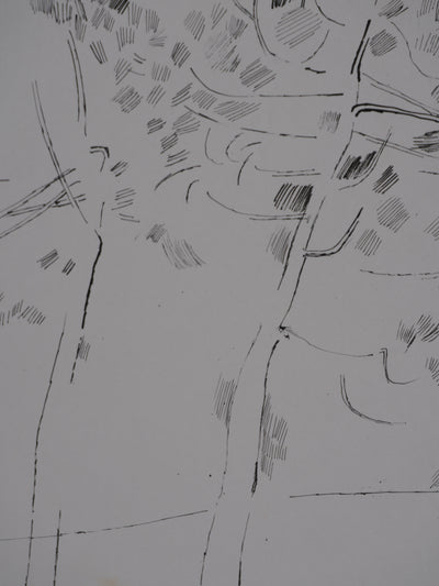 Maurice GENIS : Les pins, Dessin original signé