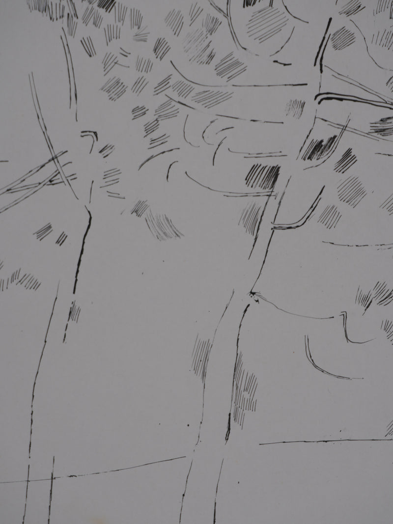 Maurice GENIS : Les pins, Dessin original signé