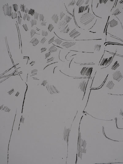 Maurice GENIS : Les pins, Dessin original signé