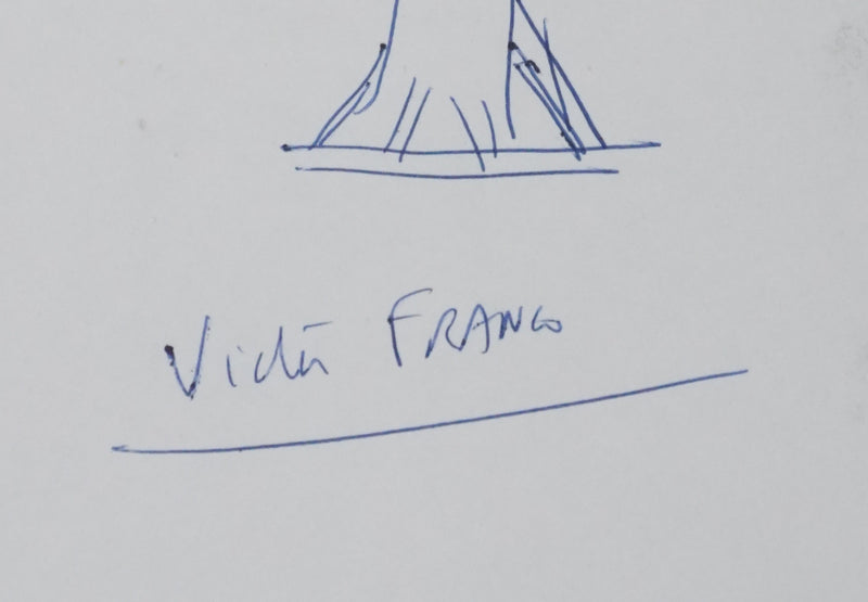 Autographe original de Victor FRANCO (photo de détail 2) - Crédit photo : Galerie Art.Paris