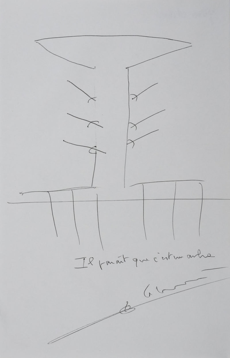 Autographe original de Yvon CHOTARD (vue générale) - Crédit photo : Galerie Art.Paris