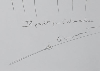 Autographe original de Yvon CHOTARD (photo de détail 2) - Crédit photo : Galerie Art.Paris