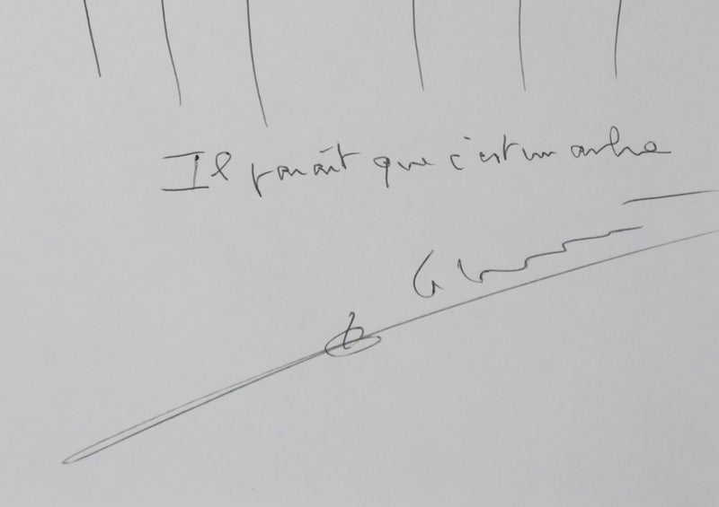 Autographe original de Yvon CHOTARD (photo de détail 2) - Crédit photo : Galerie Art.Paris