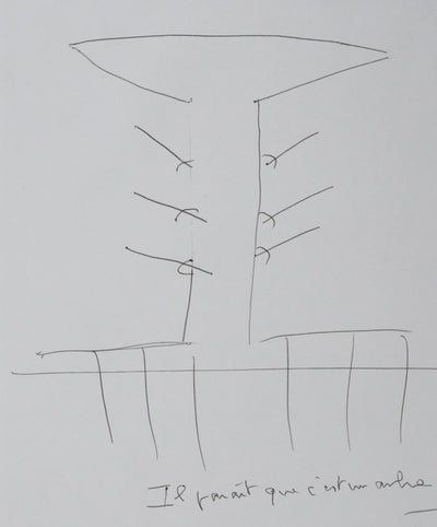 Autographe original de Yvon CHOTARD (photo de détail 3) - Crédit photo : Galerie Art.Paris