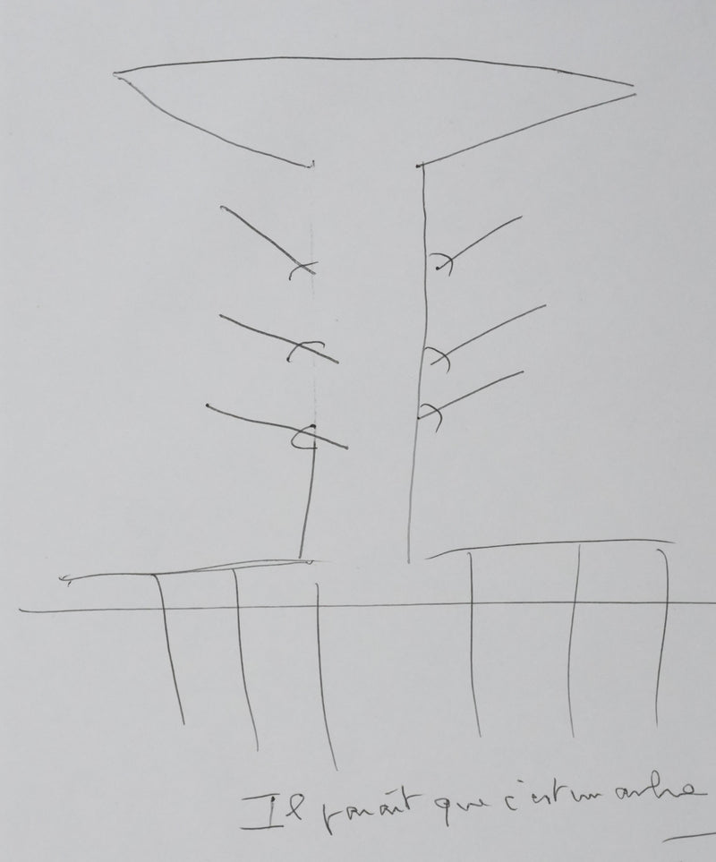 Autographe original de Yvon CHOTARD (photo de détail 3) - Crédit photo : Galerie Art.Paris