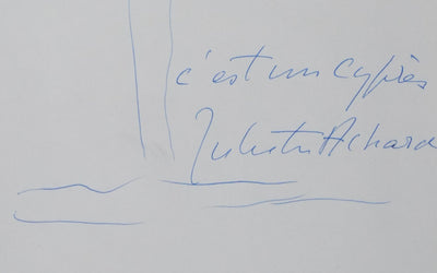 Juliette ACHARD : C'est un cyprès, Autographe et dessin original signé
