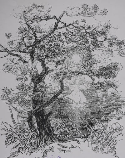 Léon HECK : Paysages mystique, Lithographie originale signée