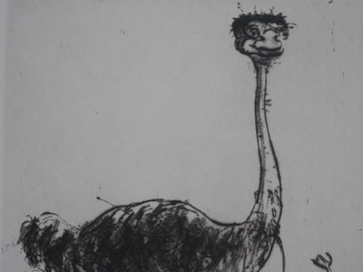 Modercai MOREH : Le dresseur du cirque, Gravure originale signée