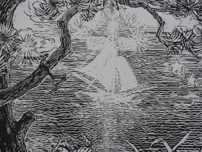 Léon HECK : Paysages mystique, Lithographie originale signée