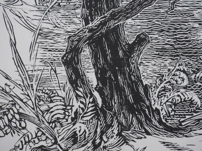 Léon HECK : Paysages mystique, Lithographie originale signée