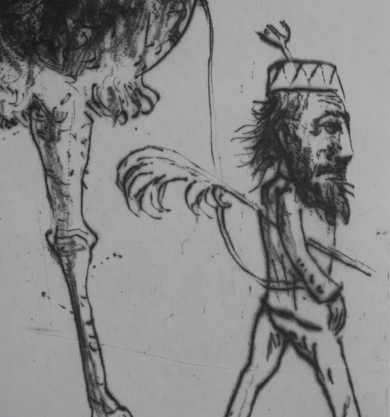 Modercai MOREH : Le dresseur du cirque, Gravure originale signée