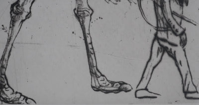 Modercai MOREH : Le dresseur du cirque, Gravure originale signée