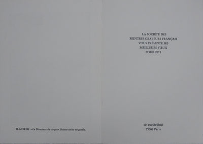 Modercai MOREH : Le dresseur du cirque, Gravure originale signée