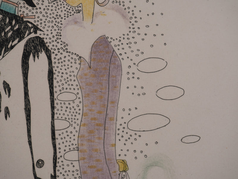 Marion TOURNON-BRANLY : Les amoureux, Gravure originale signée