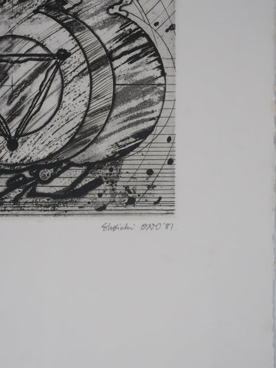 Shoichi ONO : Symboles, Gravure originale signée