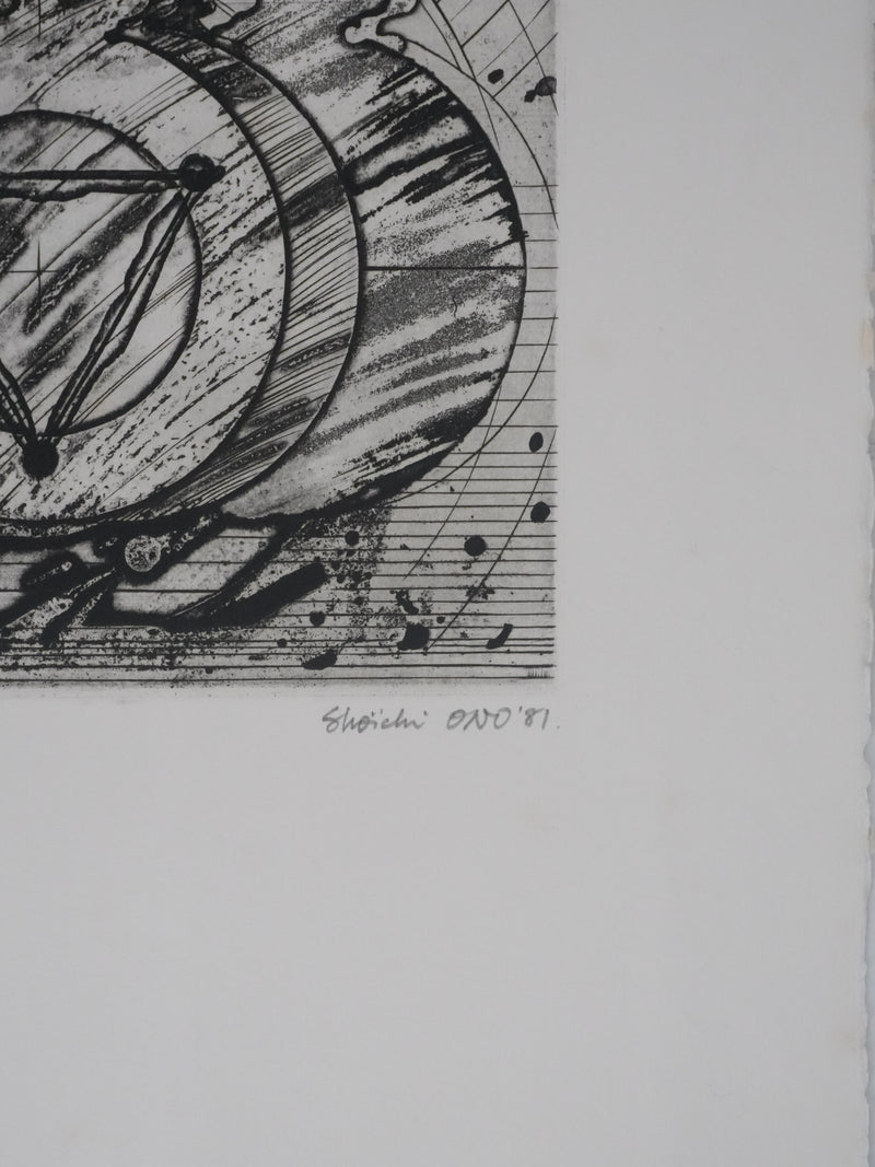 Shoichi ONO : Symboles, Gravure originale signée