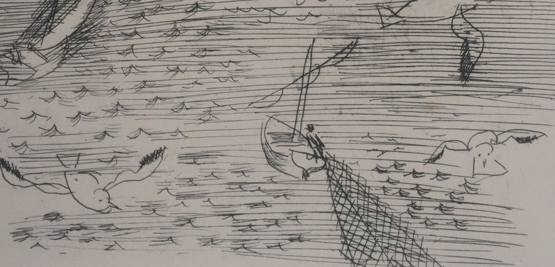 Raoul DUFY : Les chalutiers revenant de la pêche, Gravure originale signée