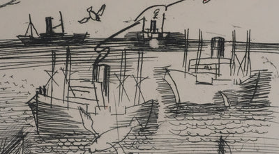 Raoul DUFY : Les chalutiers revenant de la pêche, Gravure originale signée