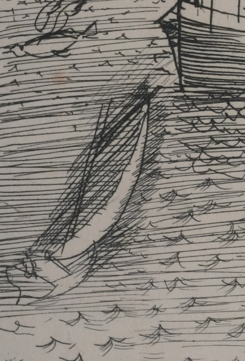 Raoul DUFY : Les chalutiers revenant de la pêche, Gravure originale signée