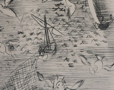 Raoul DUFY : Le retour de pêche, Gravure originale signée