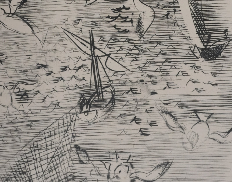 Raoul DUFY : Le retour de pêche, Gravure originale signée