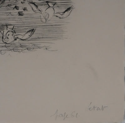 Raoul DUFY : Le retour de pêche, (Etat) Gravure originale signée