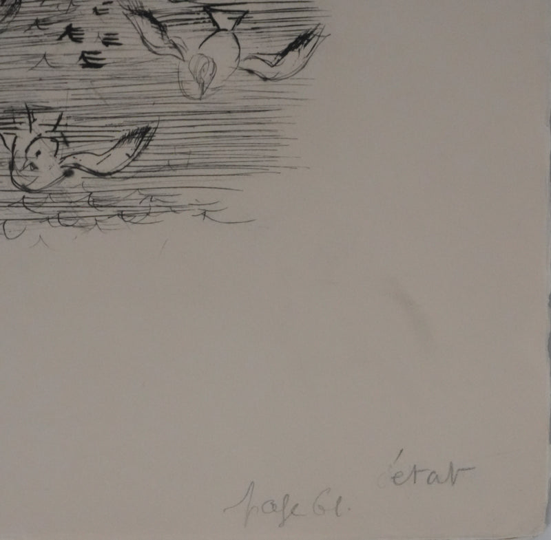 Raoul DUFY : Le retour de pêche, (Etat) Gravure originale signée