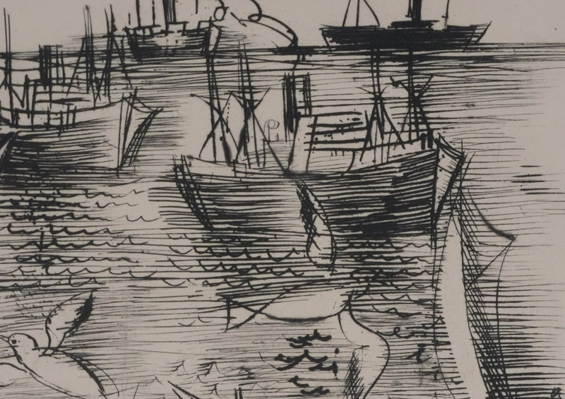 Raoul DUFY : Le retour de pêche, (Etat) Gravure originale signée