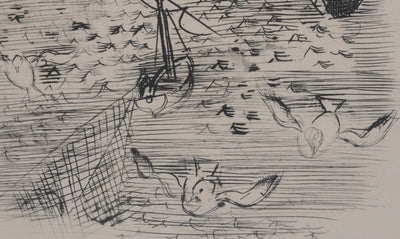Raoul DUFY : Le retour de pêche, (Etat) Gravure originale signée