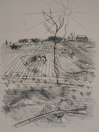 Raoul DUFY : Les champs au soleil, Gravure originale