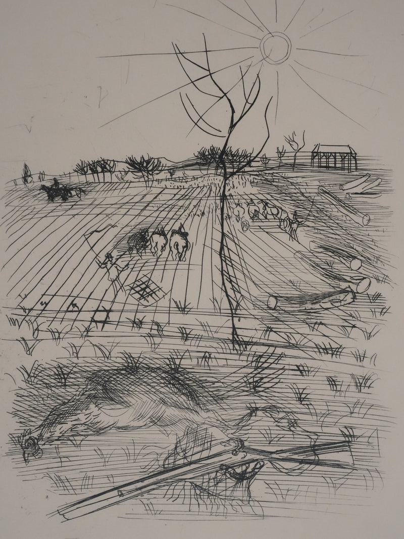 Raoul DUFY : Les champs au soleil, Gravure originale