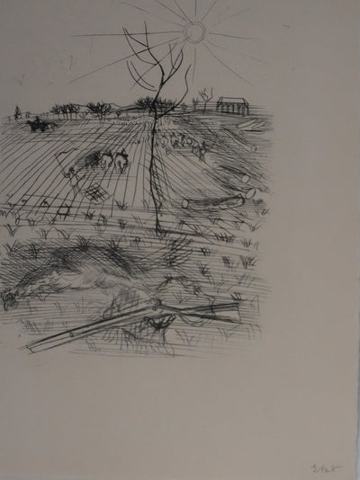 Raoul DUFY : Les champs au soleil, Gravure originale