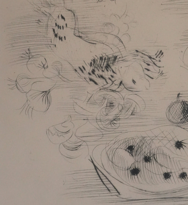 Raoul DUFY : Nature morte gastronomique, Gravure originale