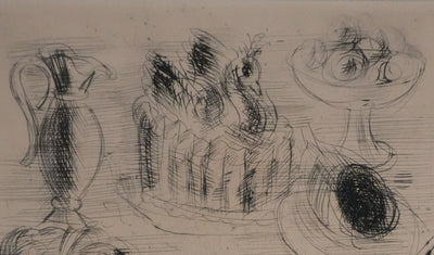 Raoul DUFY : Nature morte gastronomique, Gravure originale
