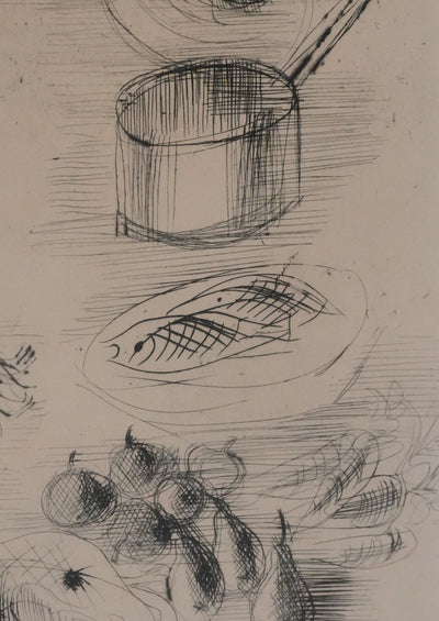 Raoul DUFY : Nature morte gastronomique, Gravure originale