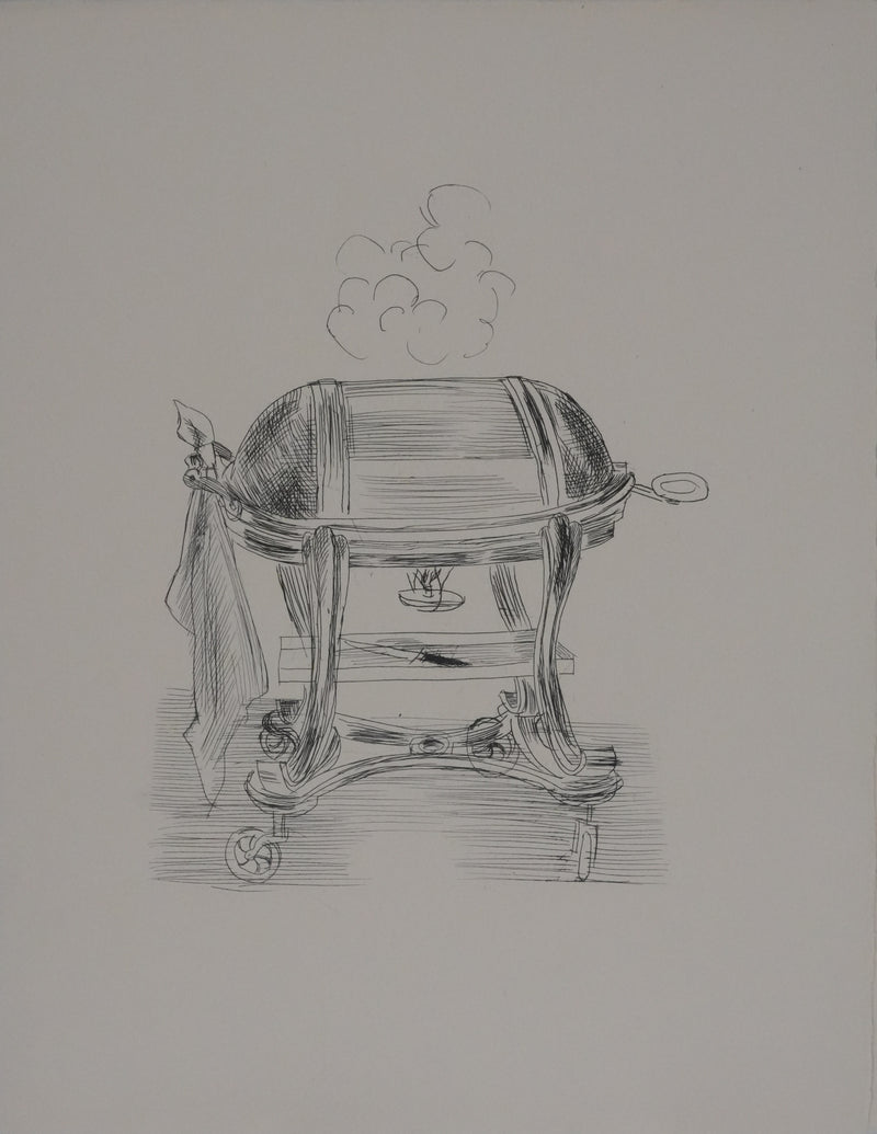 Raoul DUFY : La cuisine, Le dîner servi, Gravure originale