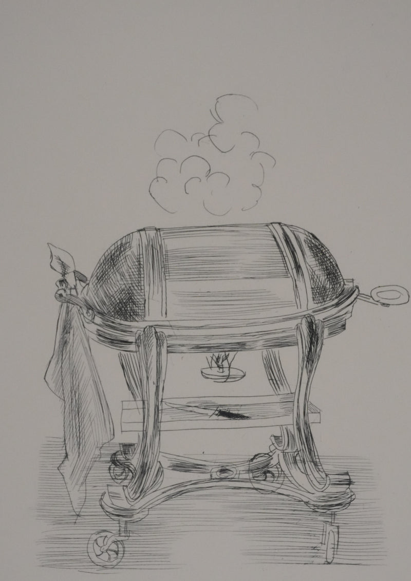 Raoul DUFY : La cuisine, Le dîner servi, Gravure originale