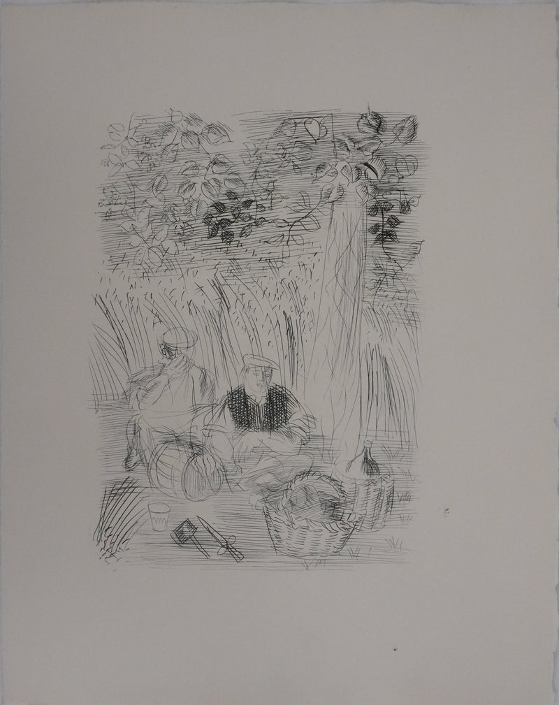 Raoul DUFY : Le pique-nique bucolique, Gravure originale