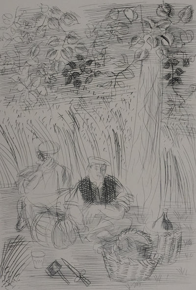 Raoul DUFY : Le pique-nique bucolique, Gravure originale