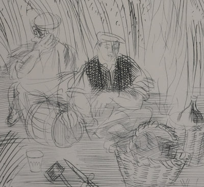 Raoul DUFY : Le pique-nique bucolique, Gravure originale