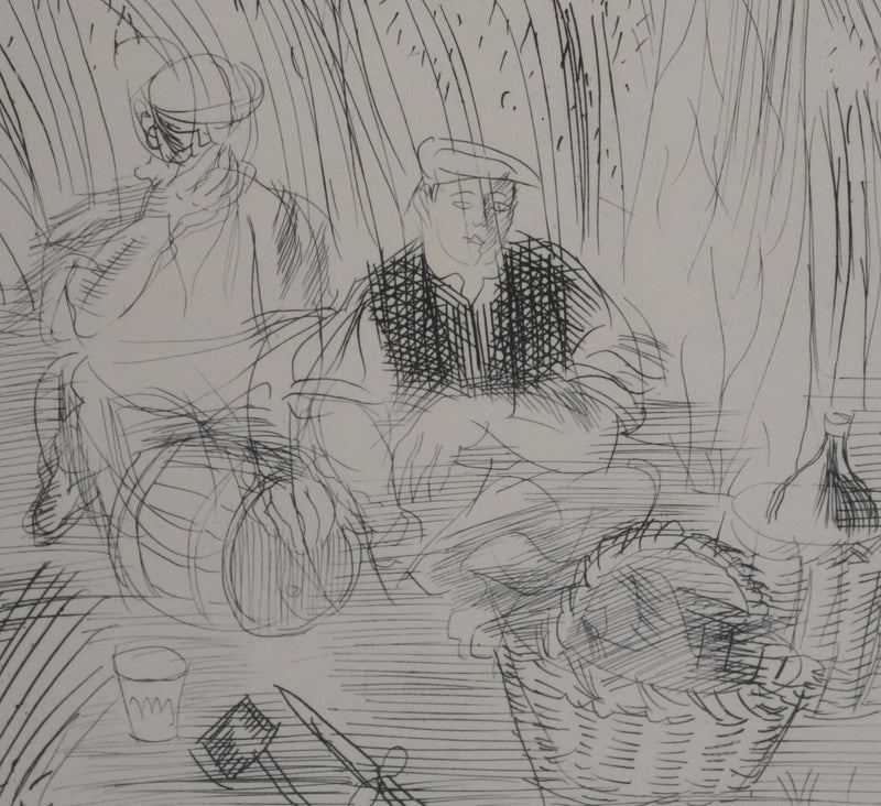 Raoul DUFY : Le pique-nique bucolique, Gravure originale