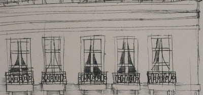Raoul DUFY : Paris, L'Hôtel l'Ecu de France, Gravure originale