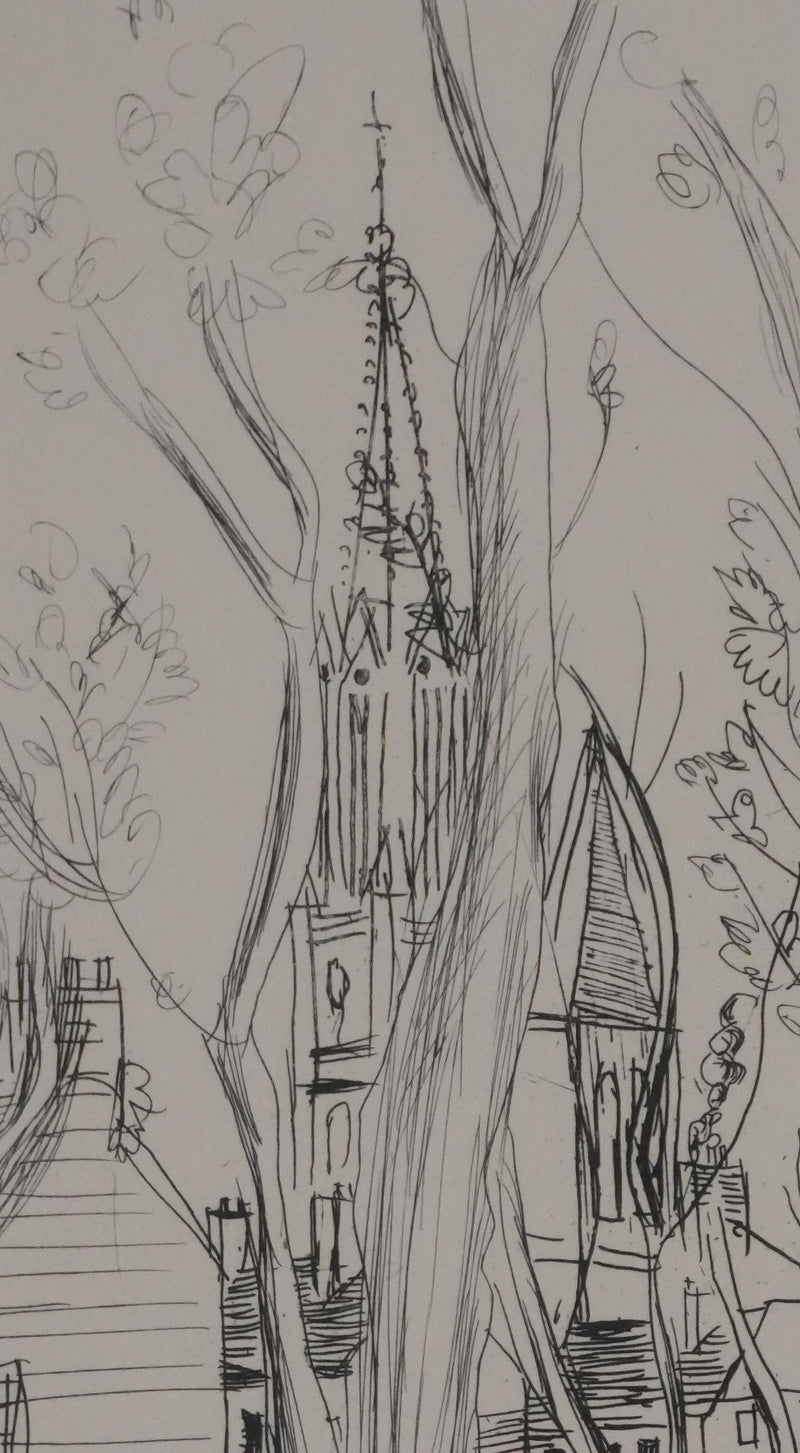 Raoul DUFY : Promenade dominicale au parc, Gravure originale