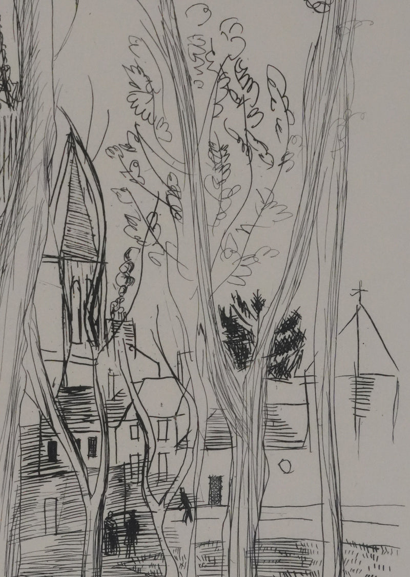 Raoul DUFY : Promenade dominicale au parc, Gravure originale