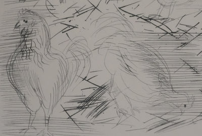 Raoul DUFY : Les poules de la basse-cour, Gravure originale