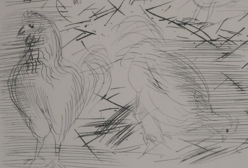 Raoul DUFY : Les poules de la basse-cour, Gravure originale
