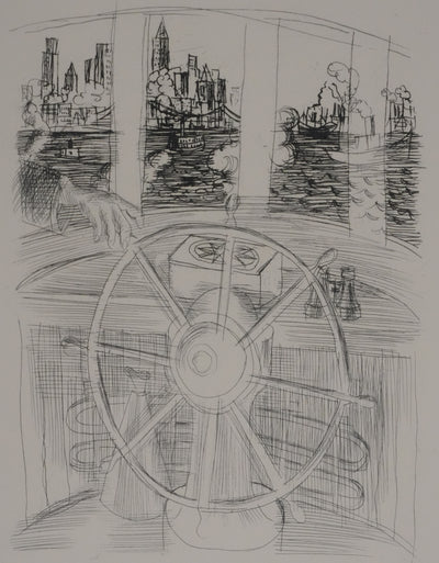 Raoul DUFY : L'arrivée à New York, Gravure originale